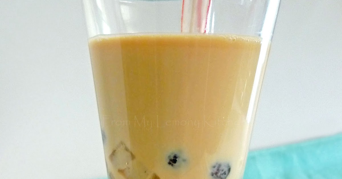 Black Pearls and Aloe Vera Jelly Bubble Tea Lisa's Lemony Kitchen