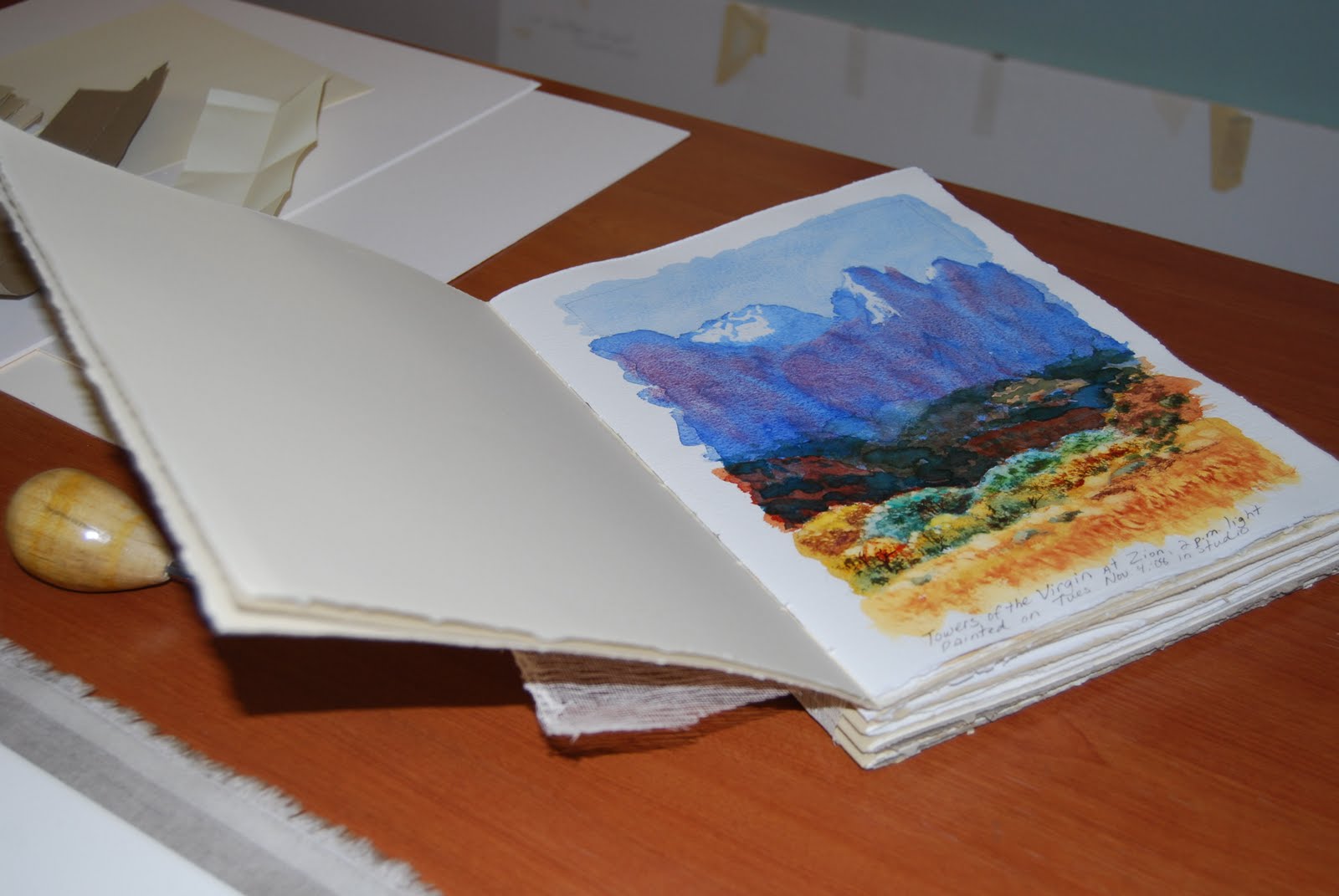 Lisa Faulkner Wright Fine Art Binding My Own Sketchbook!