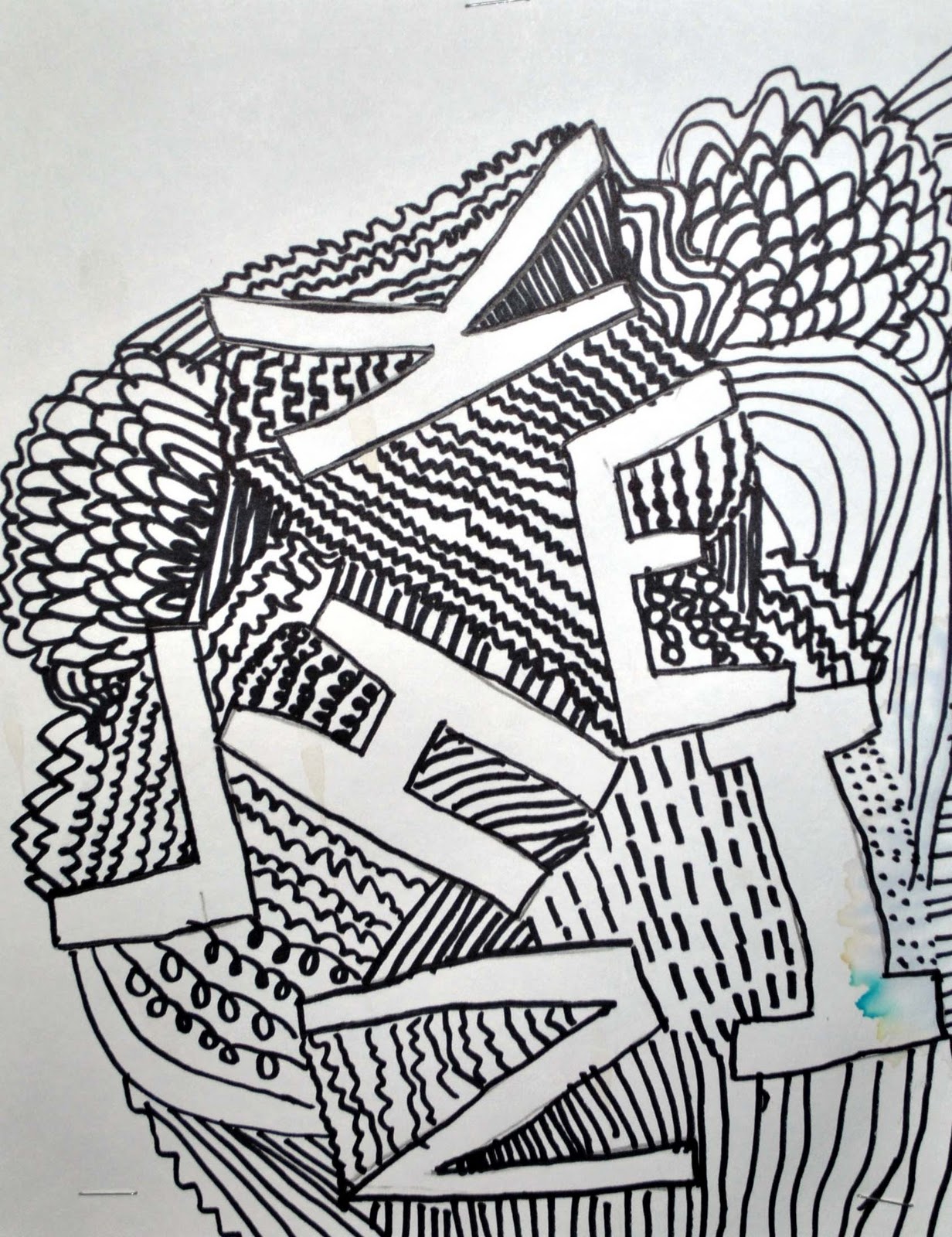 Line Drawing Name Designs : Art at herod rd grade name line designs