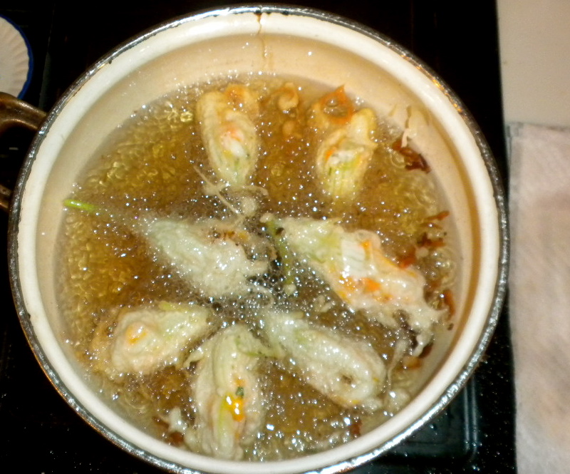 Life is Delicious Tempura Fried Squash Blossoms Stuffed with Goat