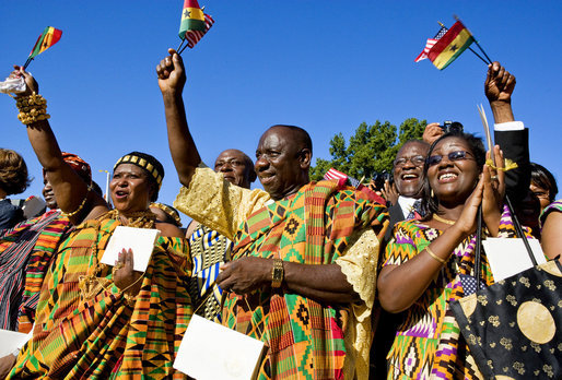 Ghanaian community in USA wearing Kente on Ghana`s independence celebration