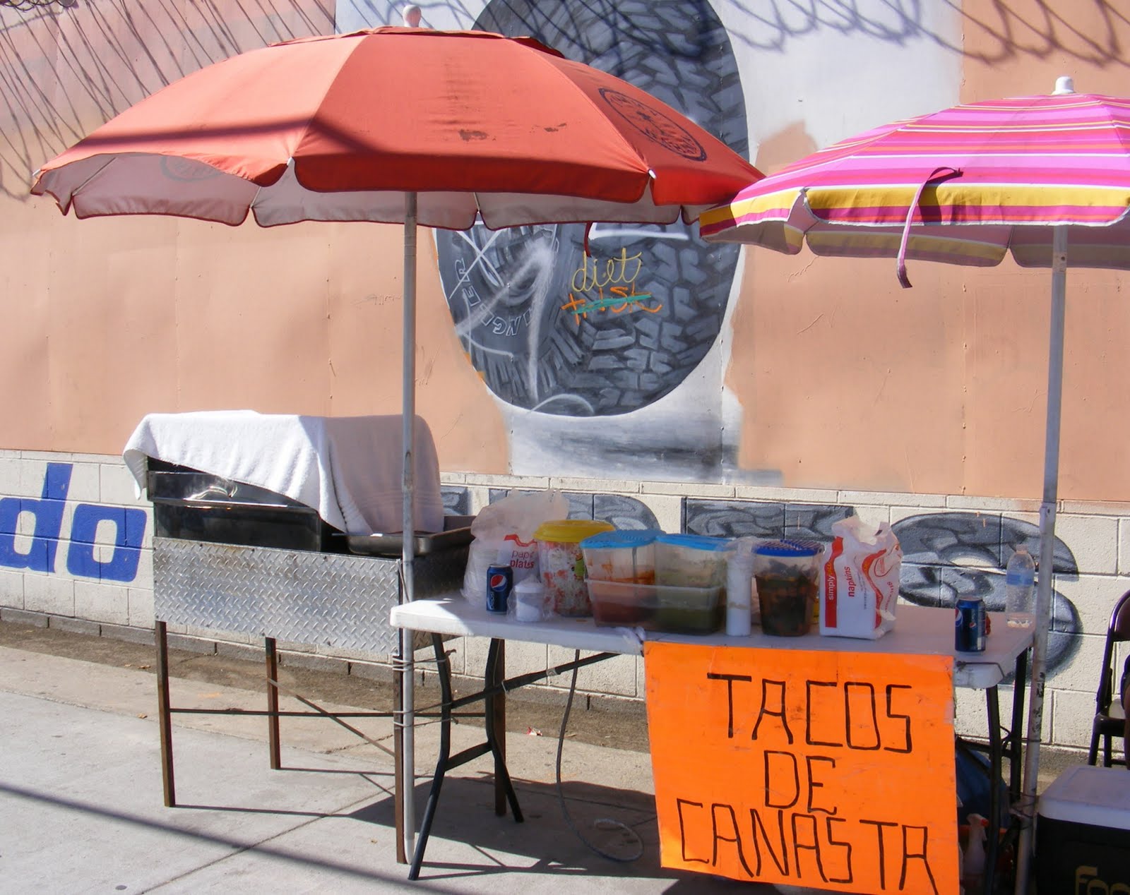 Street Gourmet LA Tacos de Canasta,Watts,CASweaty Tacos with a