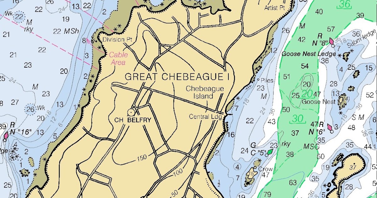 CHART metalworks Islands of Casco Bay Little & Great Chebeague