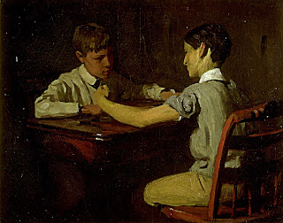 Checker Players de Thomas Pollock Anshutz Checker Players Thomas Pollock Anshutz