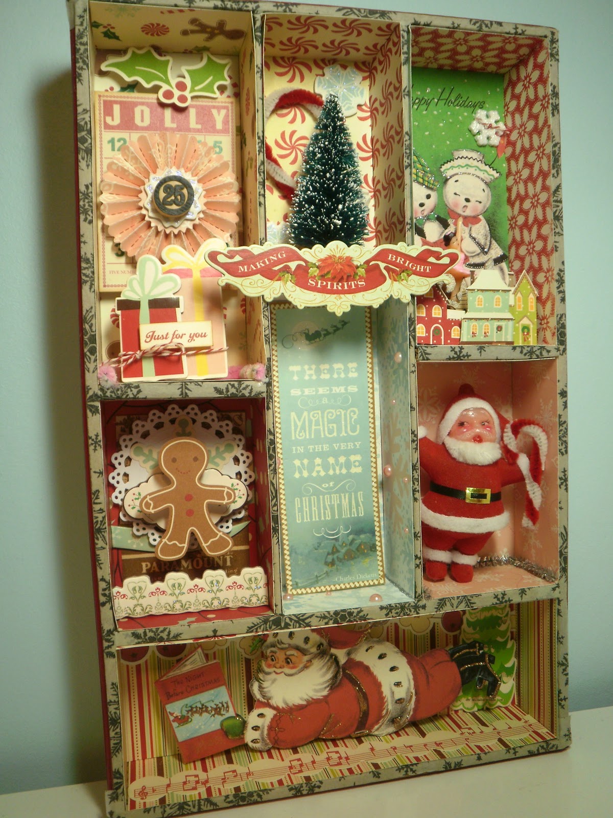 Two Crazy Crafters Christmas Shadow Box
