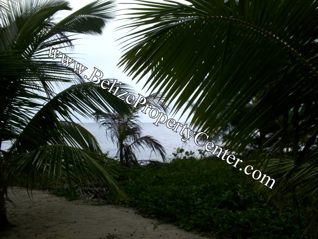 This beachfront lot in Belize