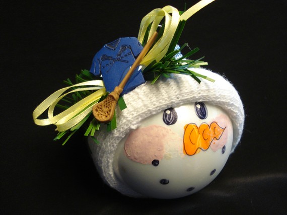Decorative work Snowman bulb