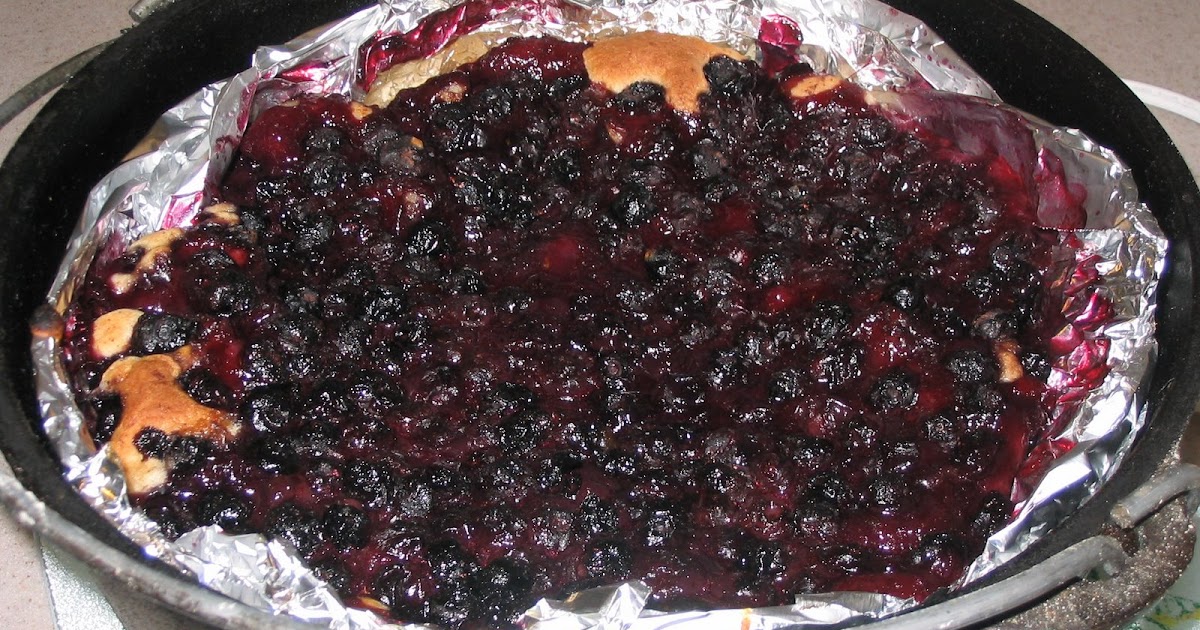 Gluten Free Betty Dutch Oven Blueberry Cobbler
