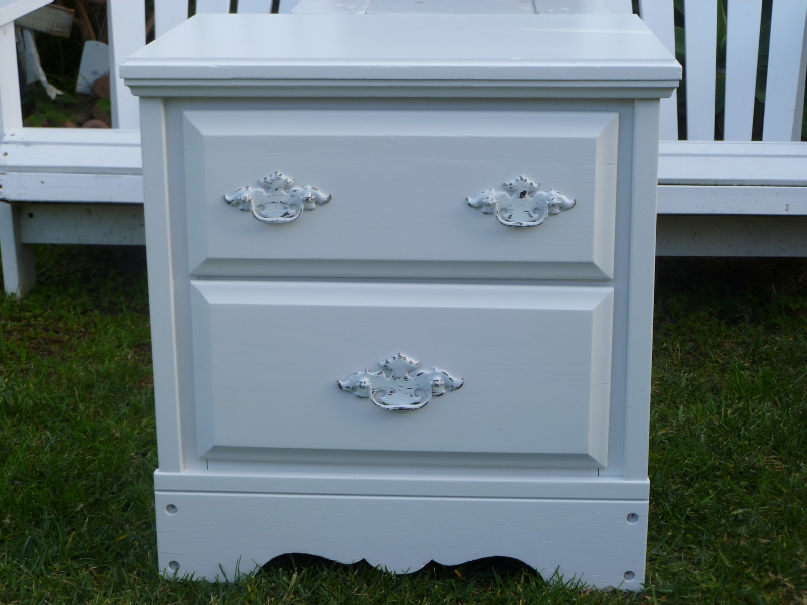 Shabby To Chic Treasures White Shabby Chic Night Stand