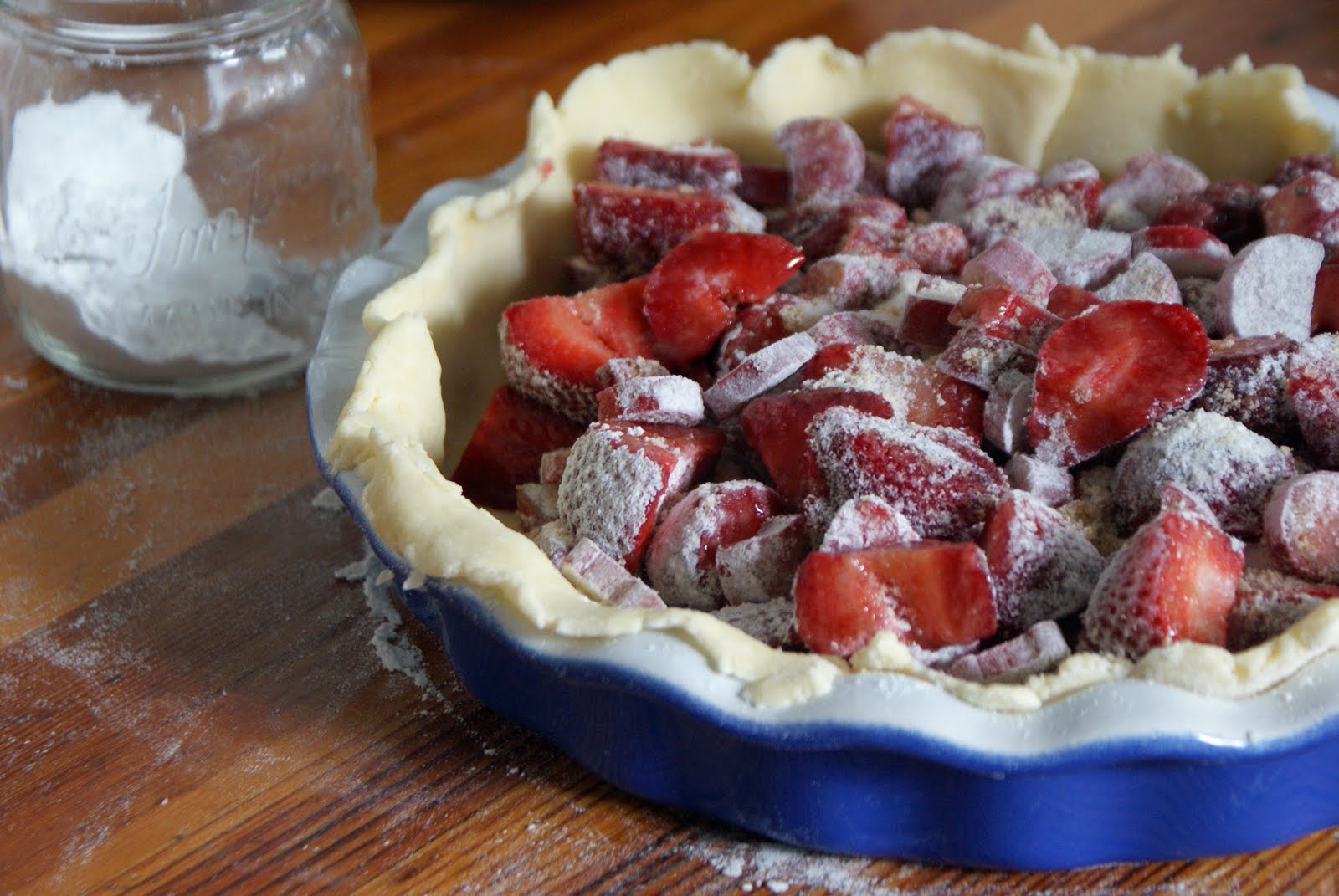 Strawberry Rhubarb Pie with Sour Cream Ice Cream Dinner With Julie