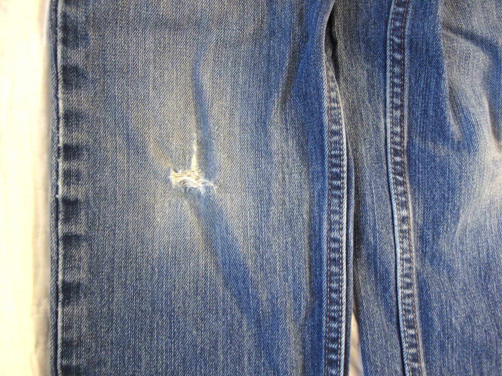 Resweater Tutorial Tuesday patching ripped jeans