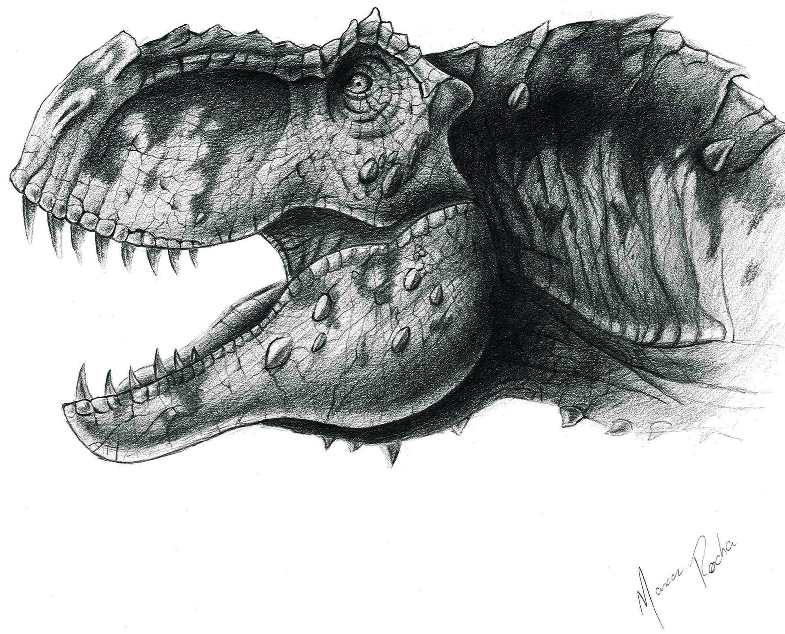 Como desenhar um Tyrannosaurus Rex (T. Rex)