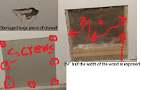 instructions to fix a large hole in drywall