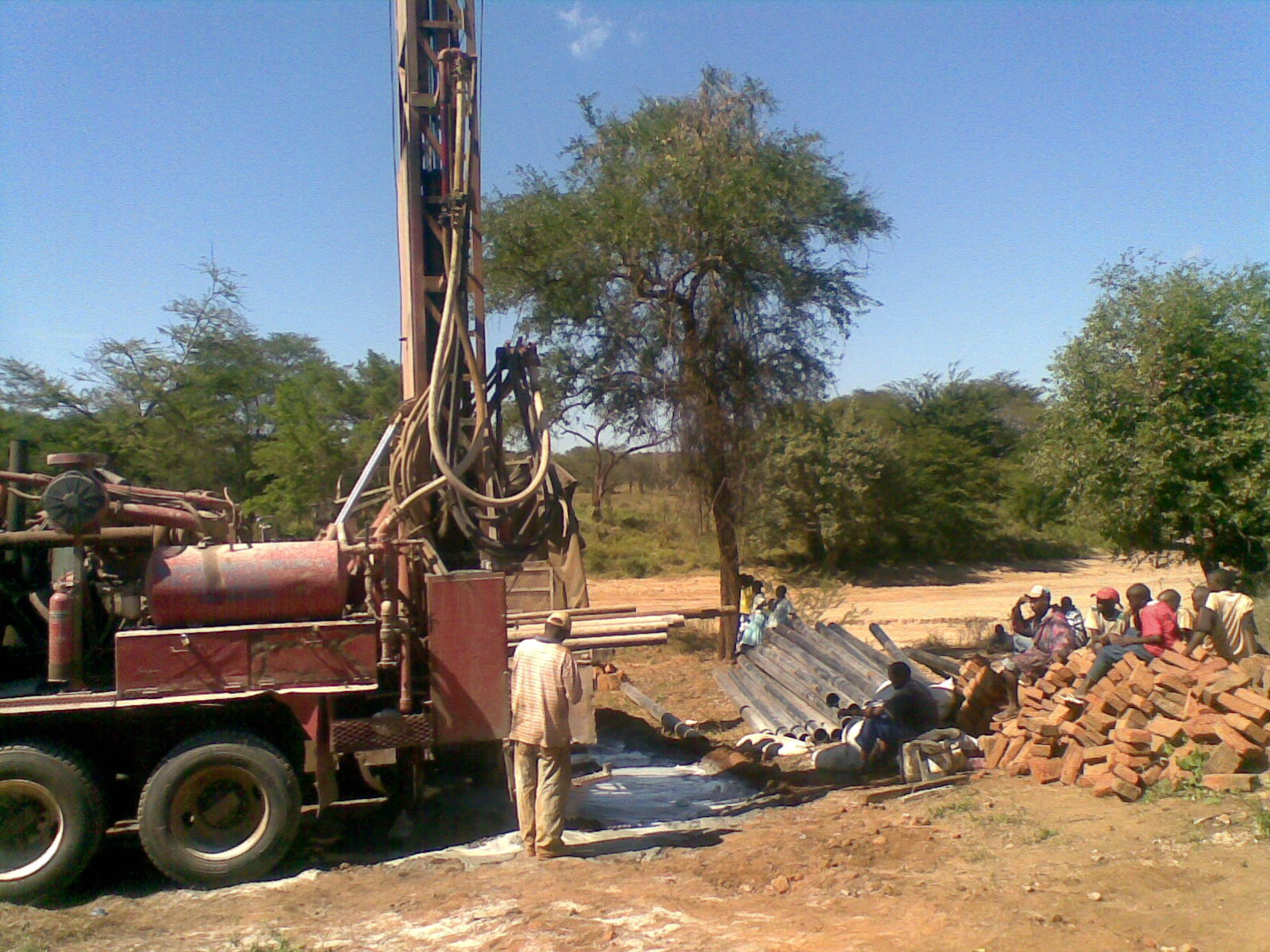 Ndandini Village Kenya June 1 drilling photo