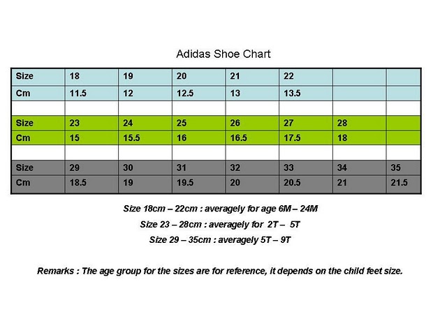 adidas girl shoes size chart | Adidou