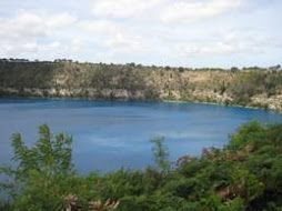 Blue water lake in Mt. Gambier
