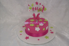16th Birthday stars and blossoms cake