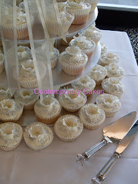 Close up of cupcakes at the wedding venue