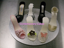 Different designed sugar shoes.