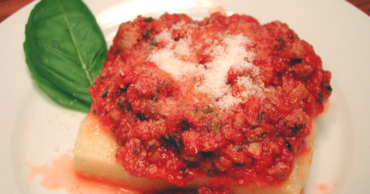 Mixed Salad Annie Turkey Bolognese Sauce over Polenta Squares