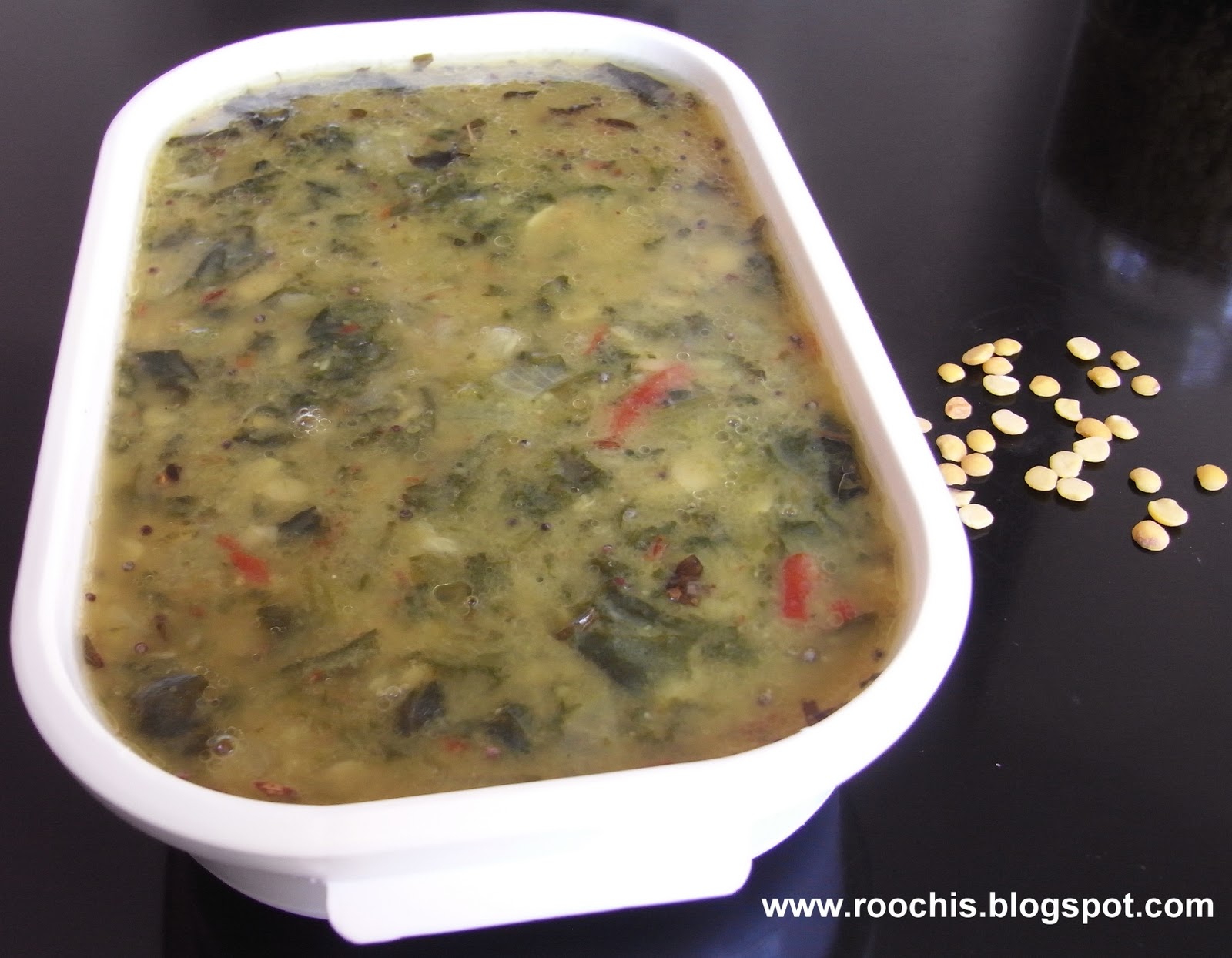 Simple Spinach Dhal Recipe which can be an add on in the lunch menu