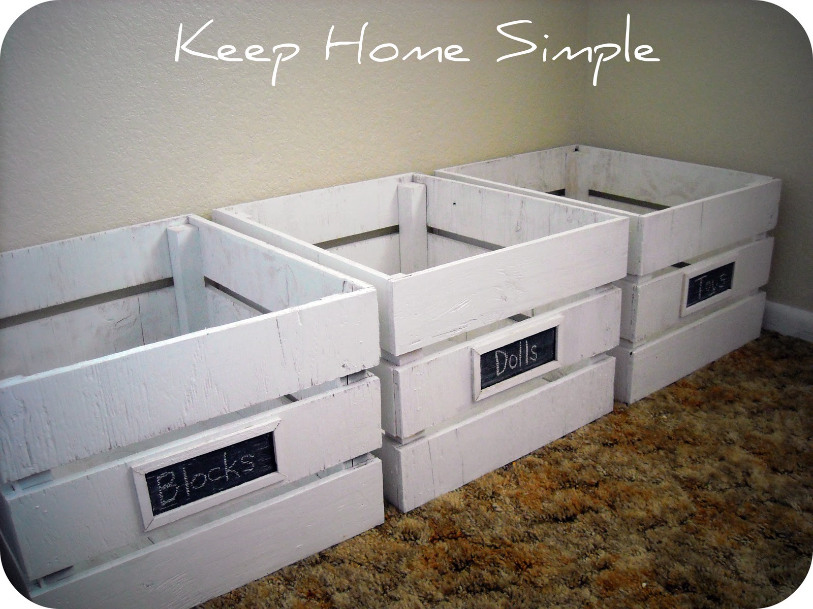 Keep Home Simple Homemade Wooden Crates