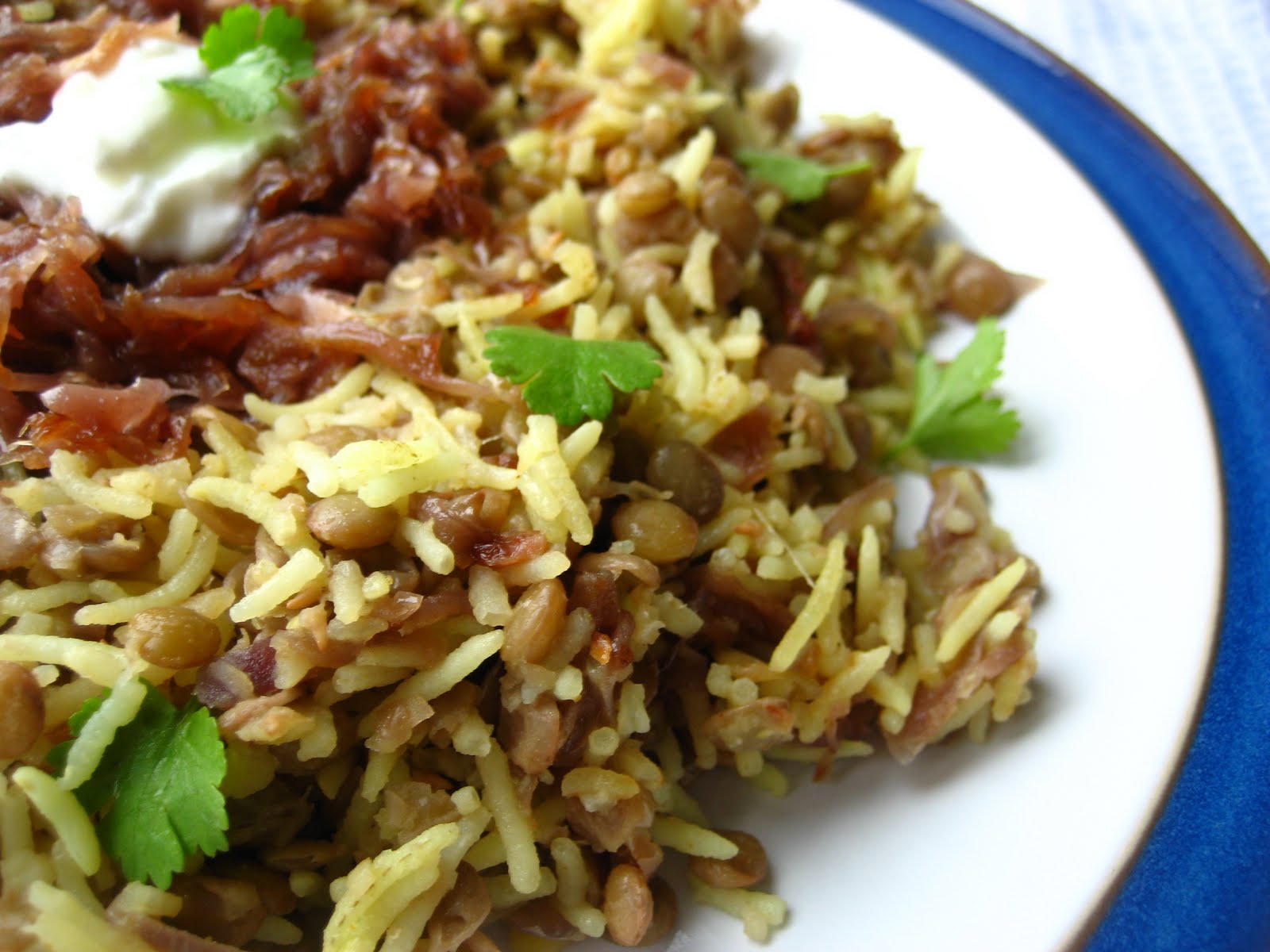 Home Cooking In Montana Mujaddara...A MiddleEastern Rice and Lentil Dish