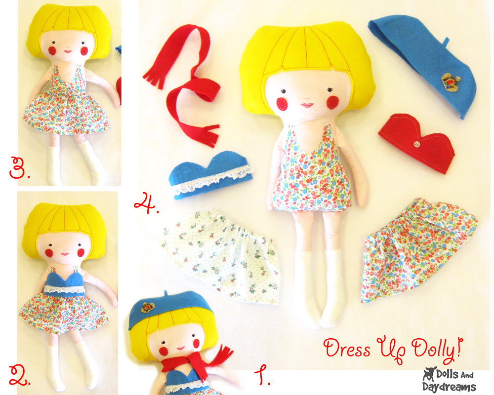 * Dolls And Daydreams - Doll And Softie PDF Sewing Patterns: Dress Up