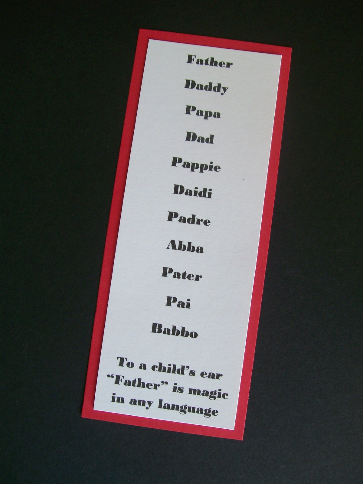 Serving Pink Lemonade Father's Day Bookmark