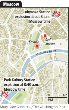 Explosiones de metro en Moscú mata al menos 38!