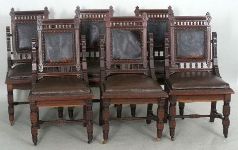 George Hunzinger Furniture: Set Of Eastlake Chairs - George Hunzinger Furniture: Set Of Eastlake Chairs