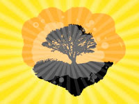 Golden Tree Background Vector design