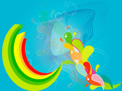 Blue Colorful Abstract Vector Design
