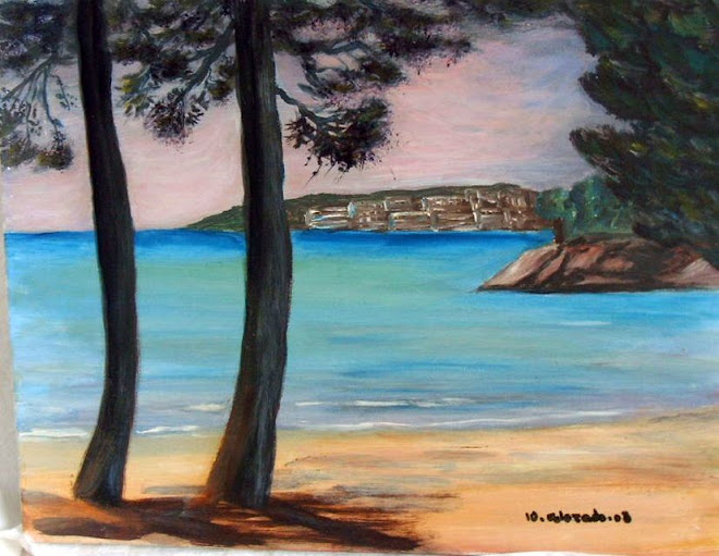 PALMA NOVA SEA. OIL PAINTING.