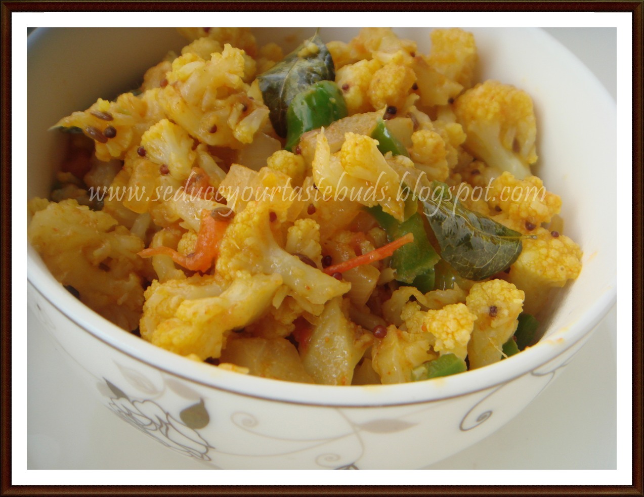 Gingered Cauliflower Capsicum Sabzi Seduce Your Tastebuds...