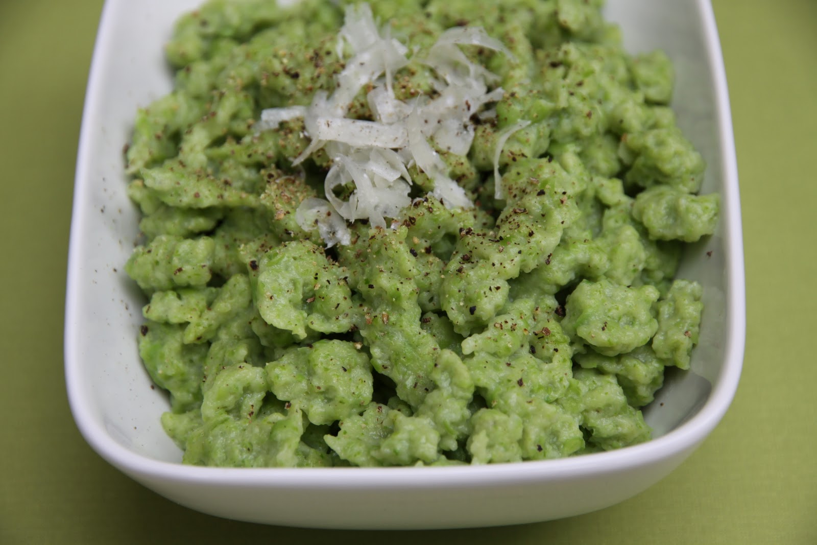 Pots and Frills Green SpaetzleA Treat for Those who like Noodles and