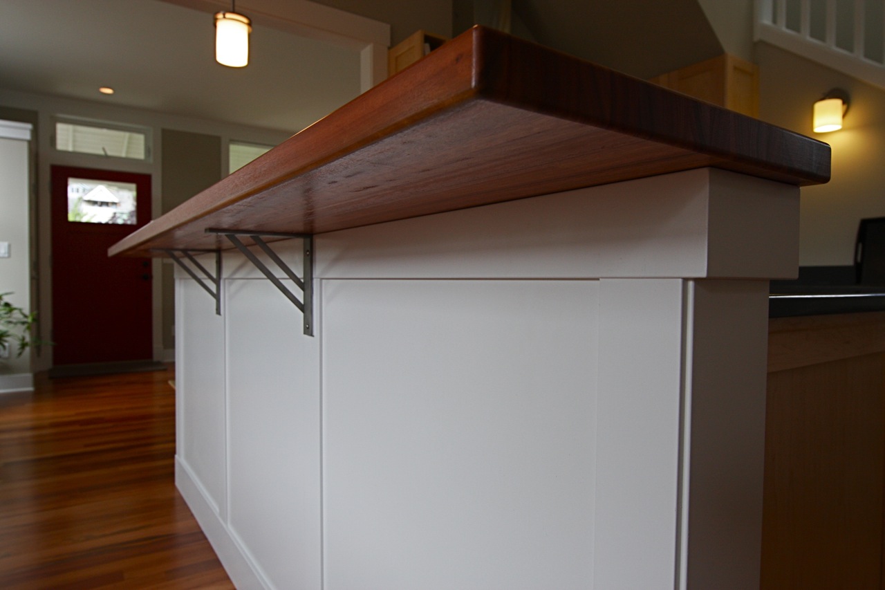 details of home kitchen bar top