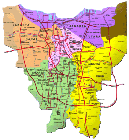 city in Indonesia. Here the map of Jakarta Click picture for enlarge