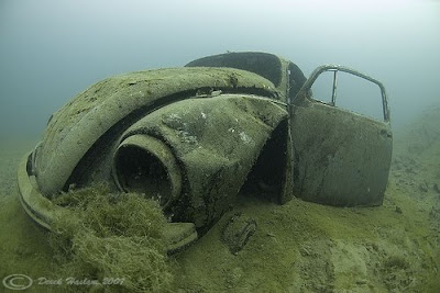 Auto Le Cars Beetle Sunk At The Bottom Of The Ocean New