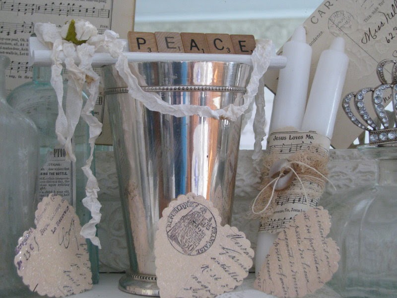 Wayside Treasures Glittered hearts for sale!