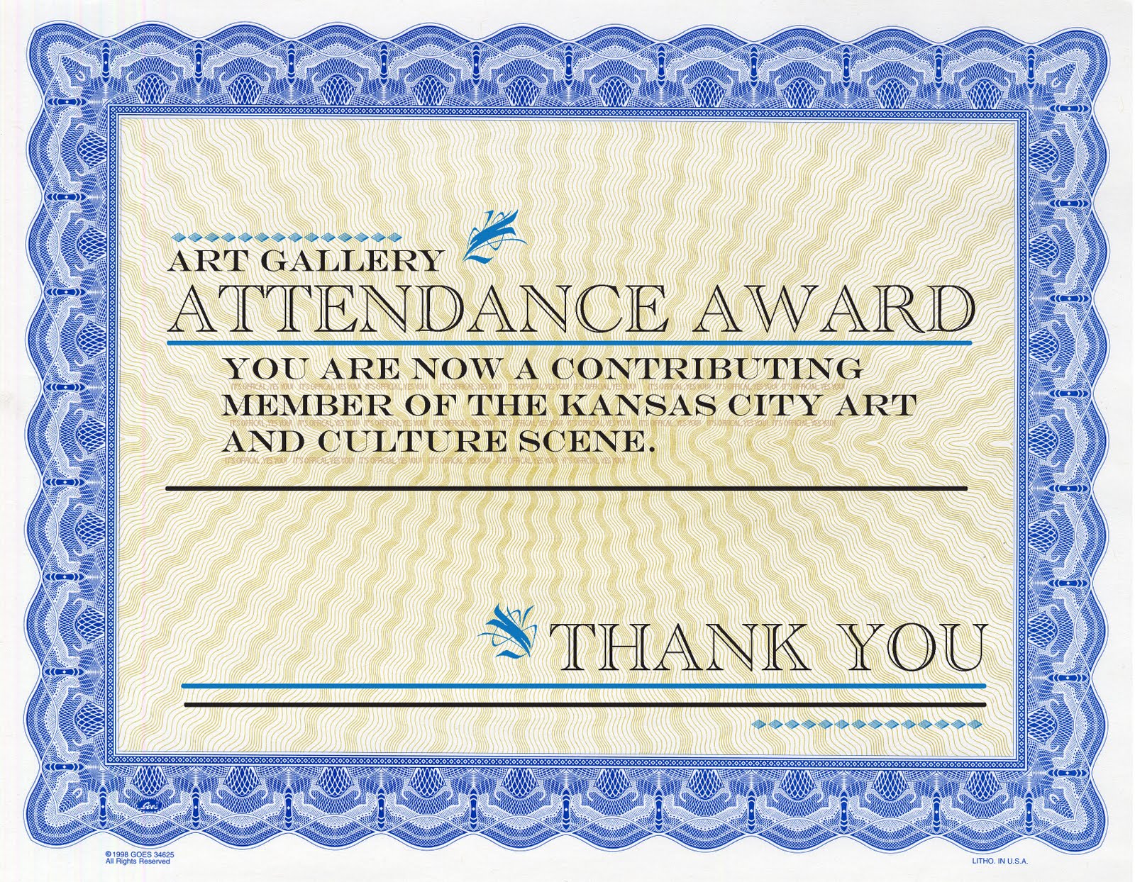 attendance award template