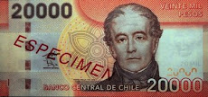 CEDULA DE 20.000 PESOS NO CHILE