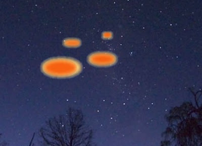 Orange UFOs Seen Over Winchmore Hill