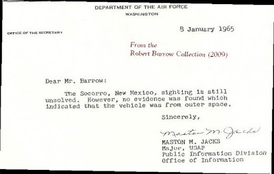 Robert Barrow Letter to Air Force 1-8-1965