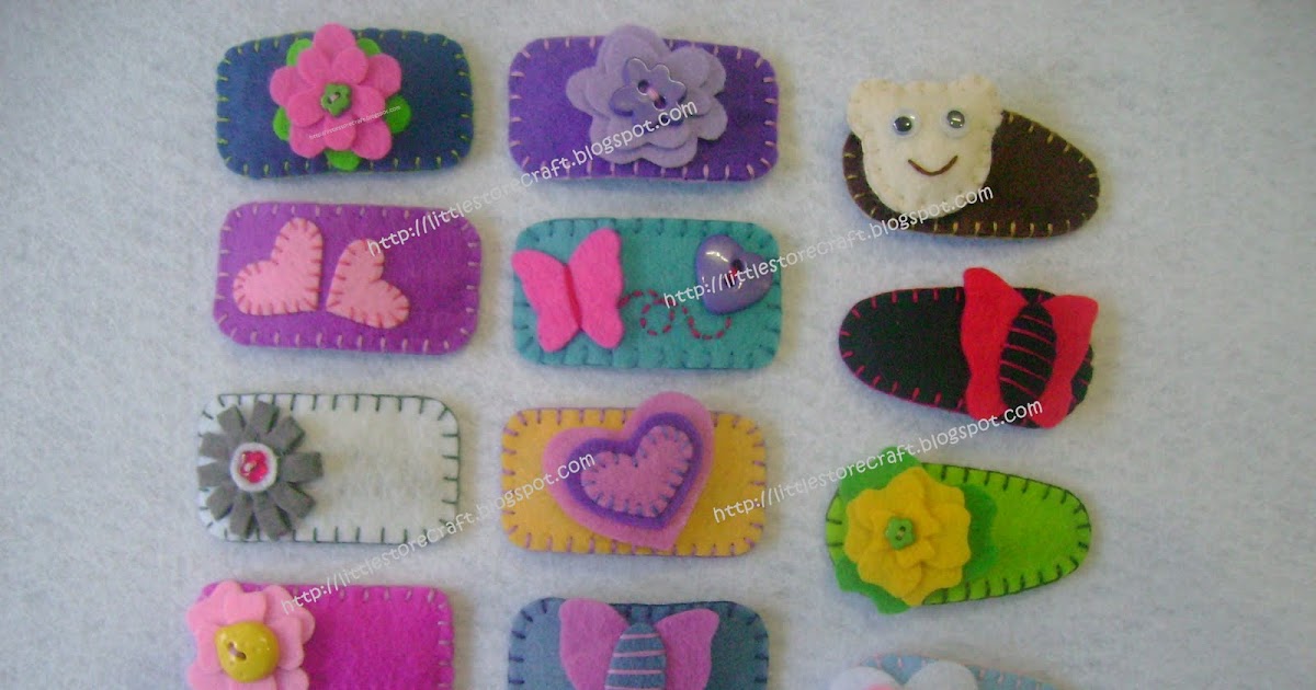LynnCraft: Felt Hairclips