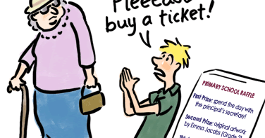 selling raffle tickets