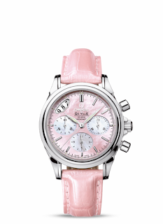 Omega De Ville Co Axial Pink Chronograph Watch