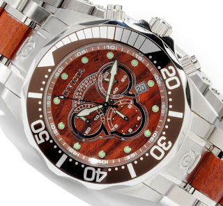 Invicta Pro Diver Wood Collection Chronograph and Stainless Steel Men's 0164 Watch