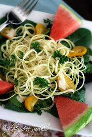 Light and fresh, raw zucchini pasta tossed in a vegan cashew cream sauce