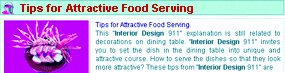 interior design of tips for attractive food serving